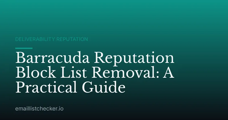 Barracuda Reputation Block List Removal: A Practical Guide