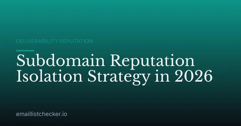 Subdomain Reputation Isolation Strategy in 2026