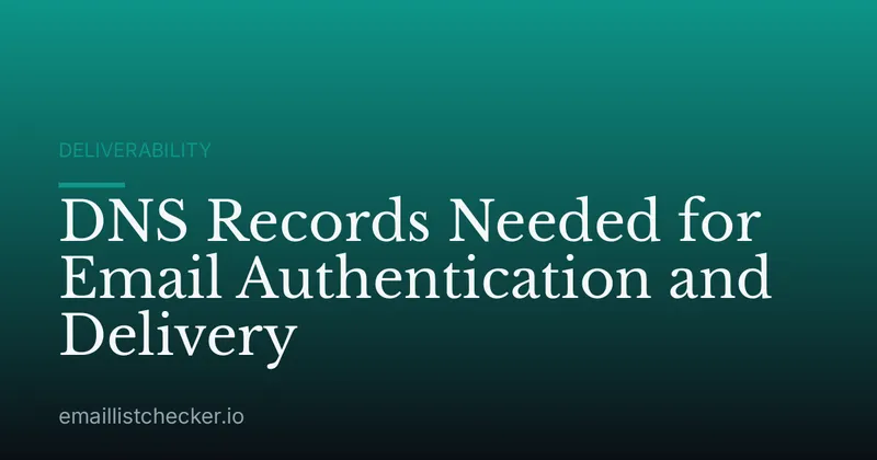 DNS Records Needed for Email Authentication and Delivery