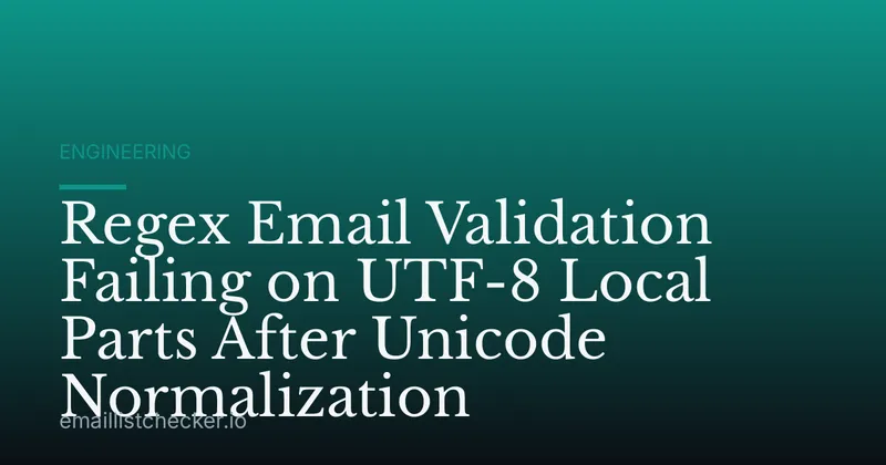 Regex Email Validation Failing on UTF-8 Local Parts After Unicode Normalization