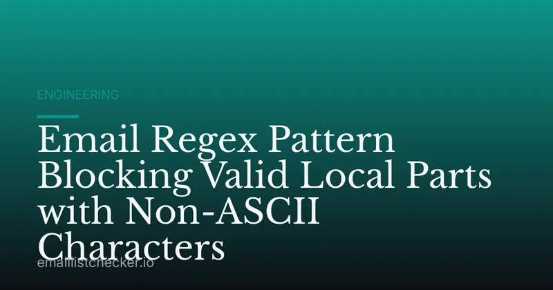 Email Regex Pattern Blocking Valid Local Parts with Non-ASCII Characters