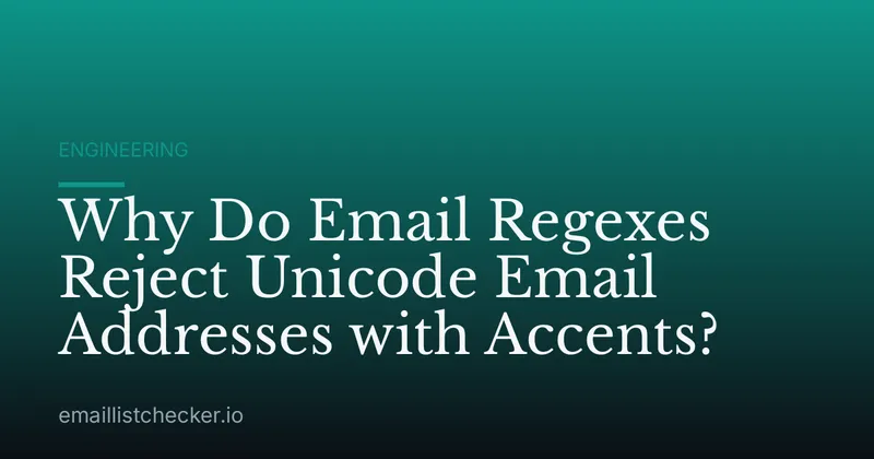 Why Do Email Regexes Reject Unicode Email Addresses with Accents?