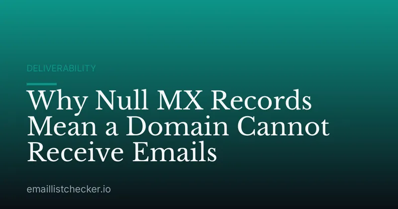 Why Null MX Records Mean a Domain Cannot Receive Emails