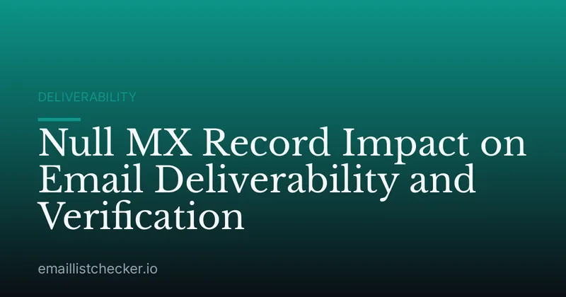 Null MX Record Impact on Email Deliverability and Verification