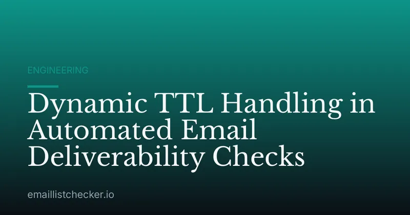 Dynamic TTL Handling in Automated Email Deliverability Checks