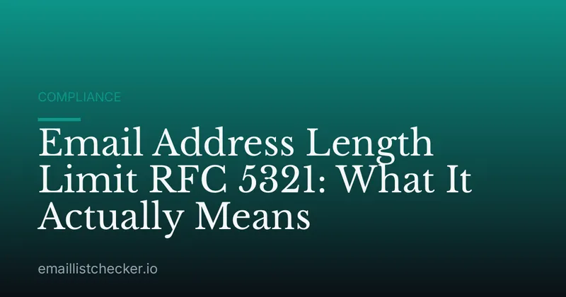 Email Address Length Limit RFC 5321: What It Actually Means