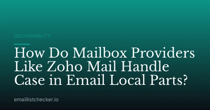 How Do Mailbox Providers Like Zoho Mail Handle Case in Email Local Parts?