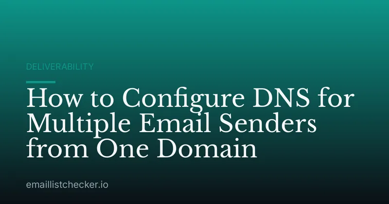 How to Configure DNS for Multiple Email Senders from One Domain