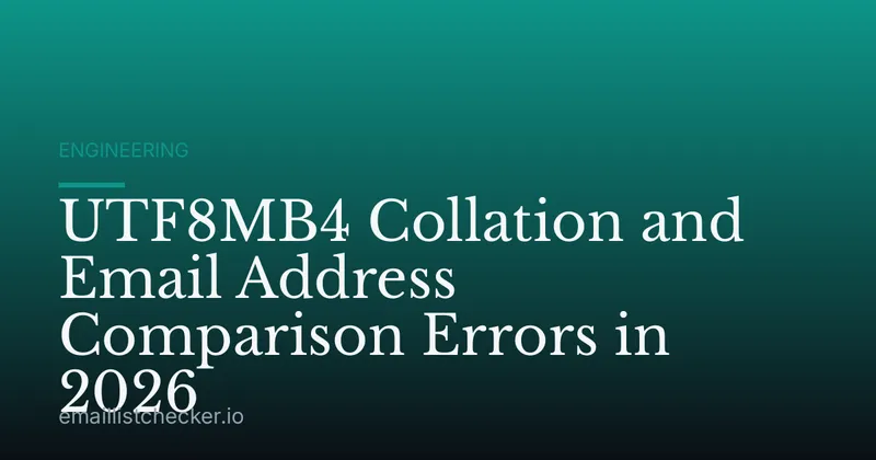 UTF8MB4 Collation and Email Address Comparison Errors in 2026
