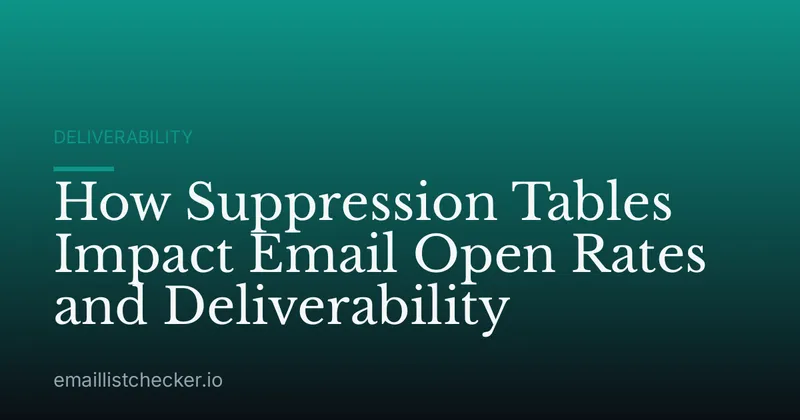 How Suppression Tables Impact Email Open Rates and Deliverability