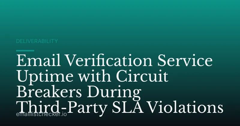 Email Verification Service Uptime with Circuit Breakers During Third-Party SLA Violations