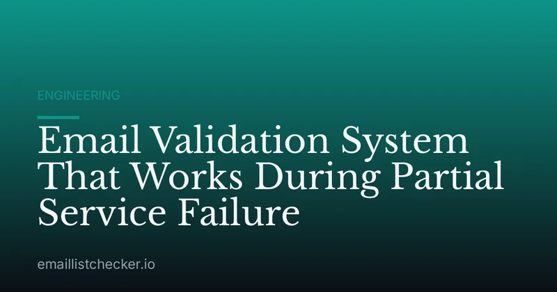 Email Validation System That Works During Partial Service Failure