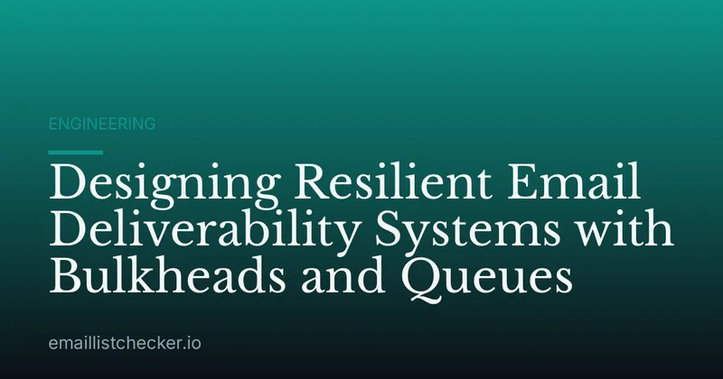 Designing Resilient Email Deliverability Systems with Bulkheads and Queues