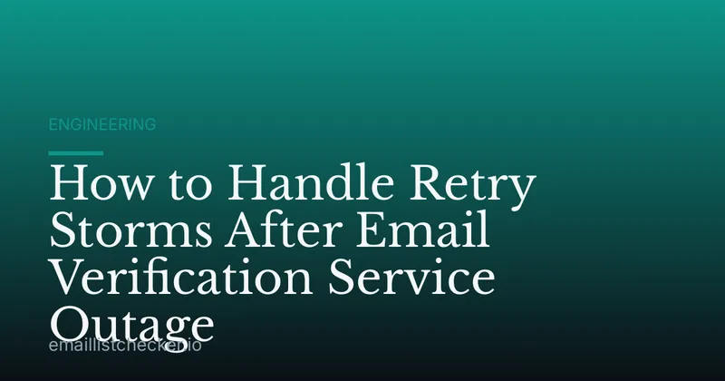 How to Handle Retry Storms After Email Verification Service Outage