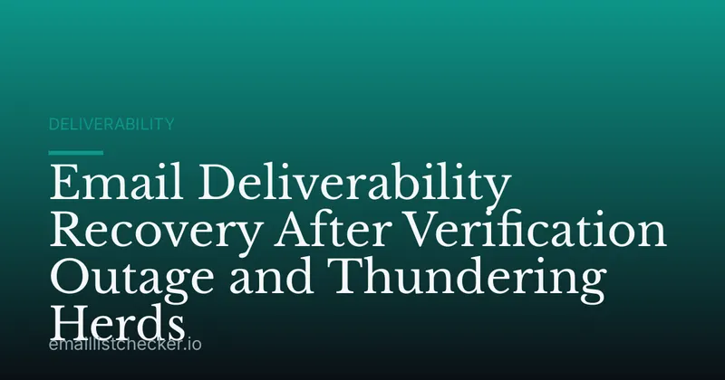 Email Deliverability Recovery After Verification Outage and Thundering Herds