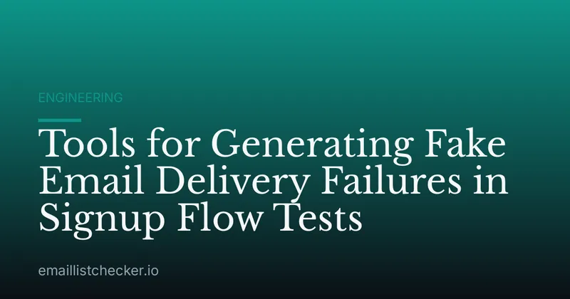 Tools for Generating Fake Email Delivery Failures in Signup Flow Tests