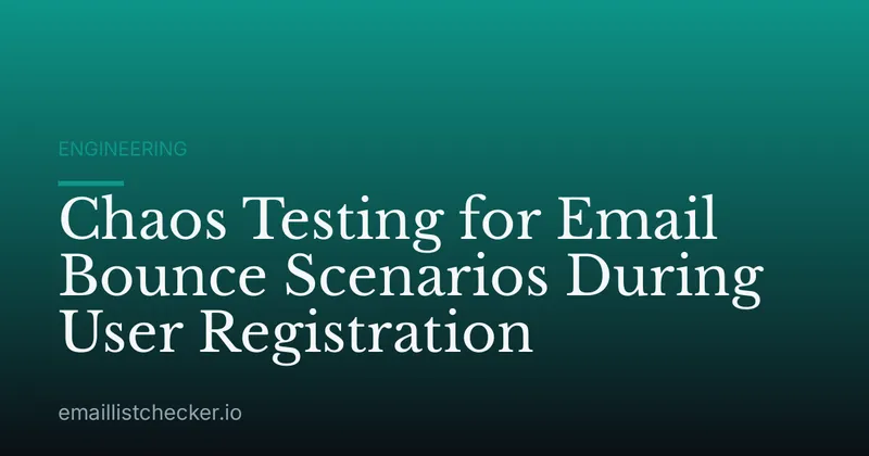 Chaos Testing for Email Bounce Scenarios During User Registration