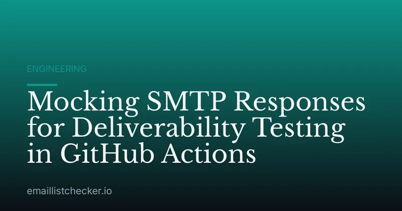 Mocking SMTP Responses for Deliverability Testing in GitHub Actions