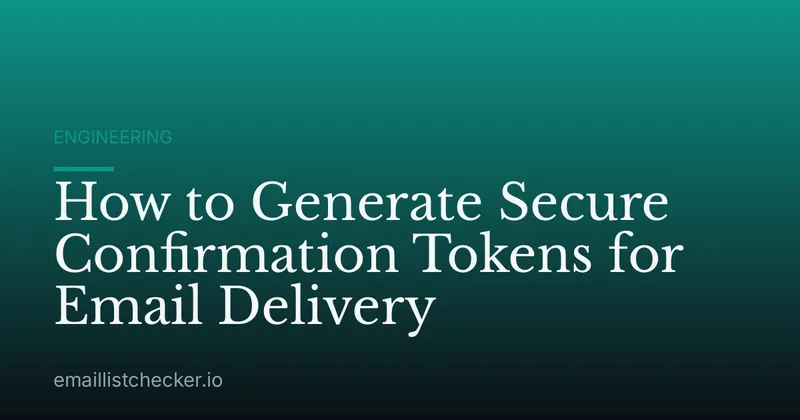 How to Generate Secure Confirmation Tokens for Email Delivery