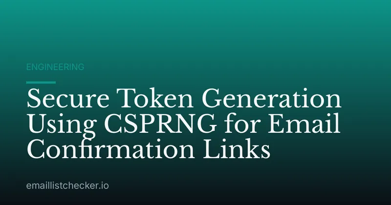 Secure Token Generation Using CSPRNG for Email Confirmation Links