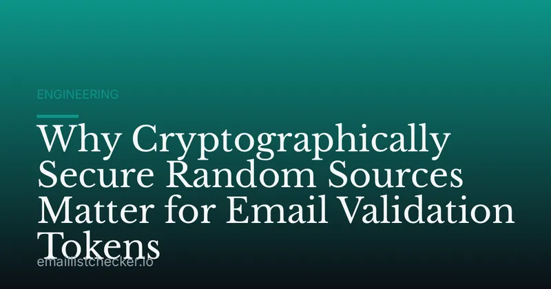 Why Cryptographically Secure Random Sources Matter for Email Validation Tokens