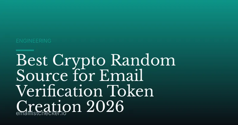 Best Crypto Random Source for Email Verification Token Creation 2026