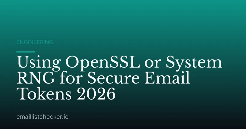 Using OpenSSL or System RNG for Secure Email Tokens 2026