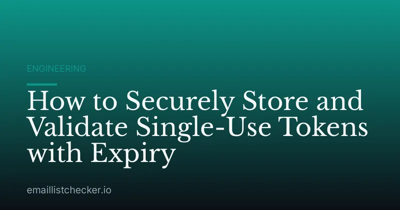 How to Securely Store and Validate Single-Use Tokens with Expiry