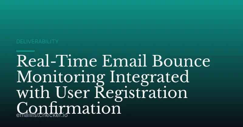 Real-Time Email Bounce Monitoring Integrated with User Registration Confirmation