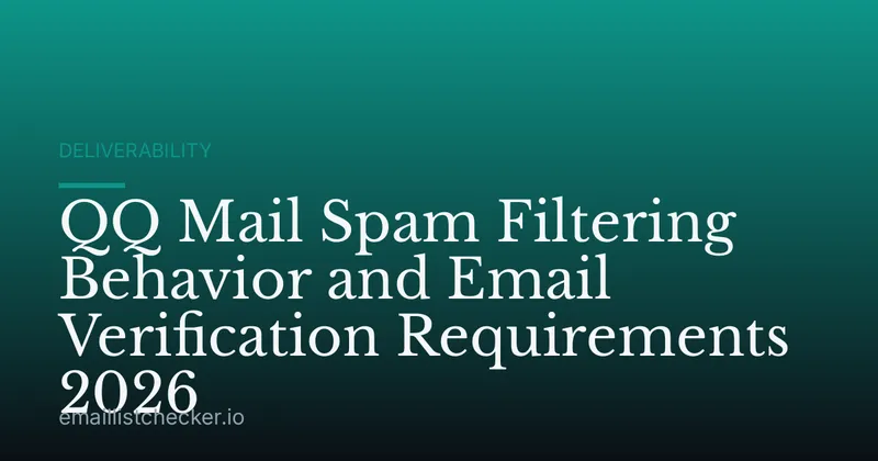 QQ Mail Spam Filtering Behavior and Email Verification Requirements 2026