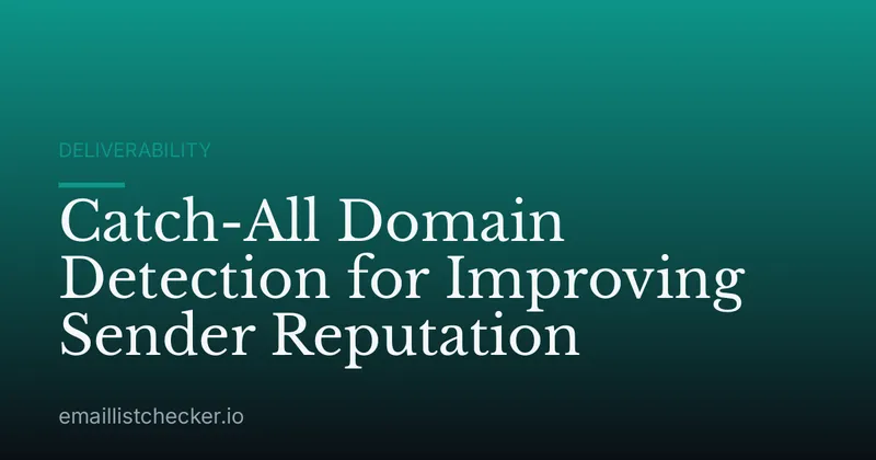 Catch-All Domain Detection for Improving Sender Reputation