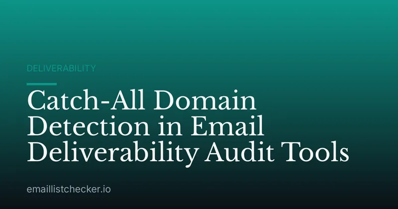Catch-All Domain Detection in Email Deliverability Audit Tools