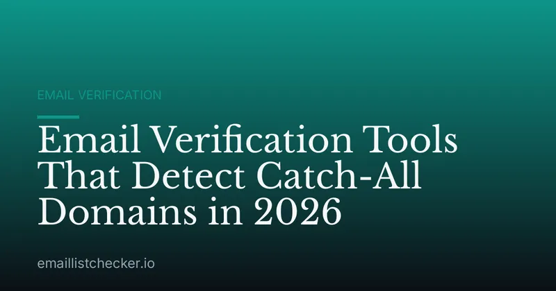 Email Verification Tools That Detect Catch-All Domains in 2026
