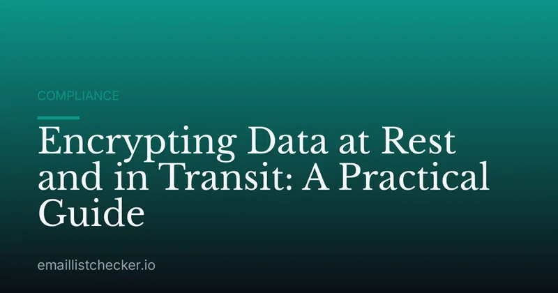 Encrypting Data at Rest and in Transit: A Practical Guide