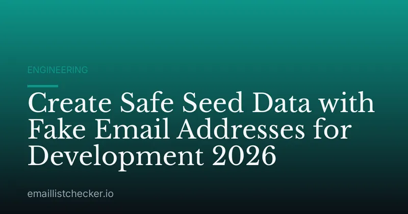 Create Safe Seed Data with Fake Email Addresses for Development 2026