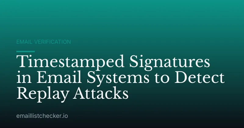 Timestamped Signatures in Email Systems to Detect Replay Attacks