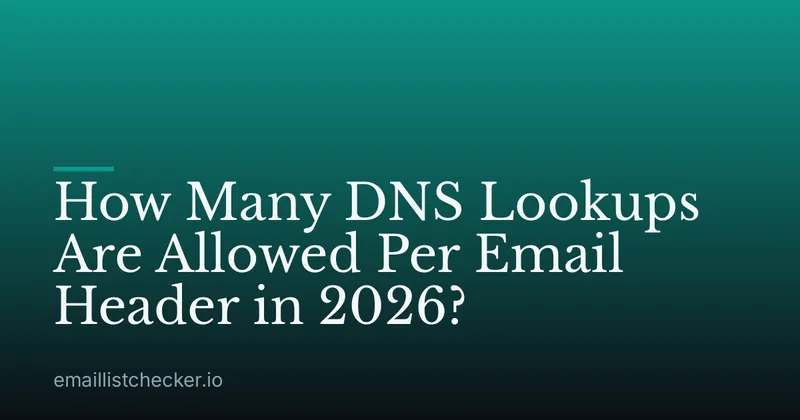How Many DNS Lookups Are Allowed Per Email Header in 2026?