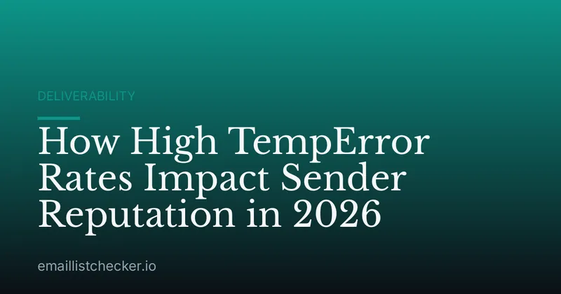 How High TempError Rates Impact Sender Reputation in 2026