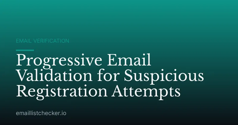 Progressive Email Validation for Suspicious Registration Attempts
