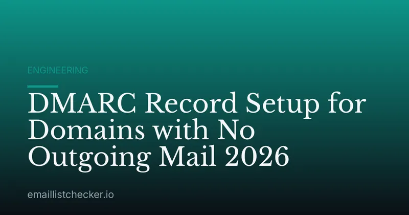 DMARC Record Setup for Domains with No Outgoing Mail 2026
