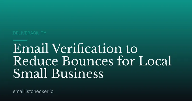 Email Verification to Reduce Bounces for Local Small Business