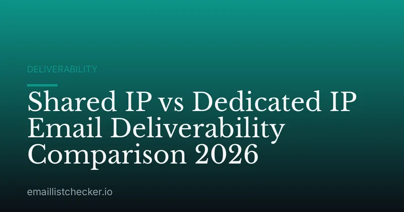 Shared IP vs Dedicated IP Email Deliverability Comparison 2026