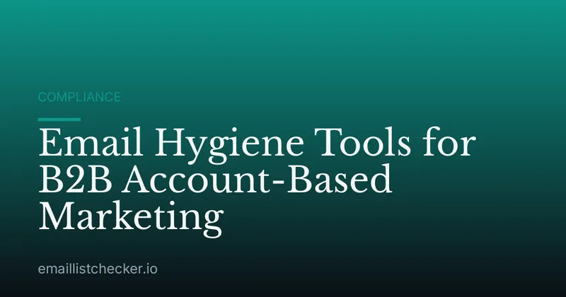 Email Hygiene Tools for B2B Account-Based Marketing