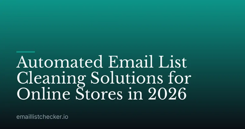 Automated Email List Cleaning Solutions for Online Stores in 2026