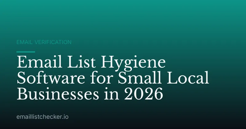 Email List Hygiene Software for Small Local Businesses in 2026