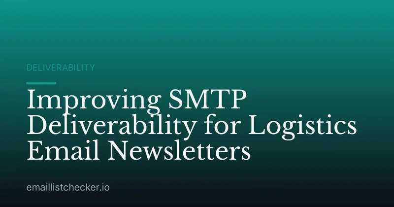 Improving SMTP Deliverability for Logistics Email Newsletters