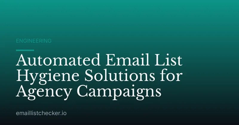 Automated Email List Hygiene Solutions for Agency Campaigns