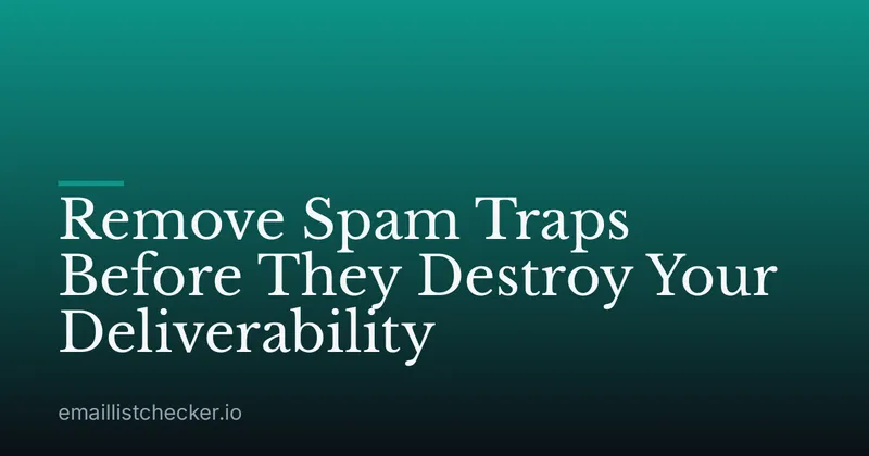 Remove Spam Traps Before They Destroy Your Deliverability