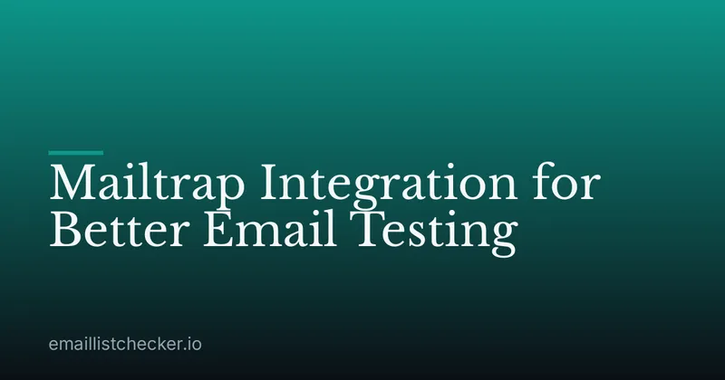 Mailtrap Integration for Better Email Testing