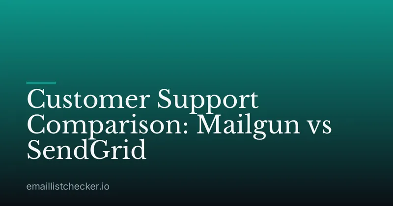 Customer Support Comparison: Mailgun vs SendGrid